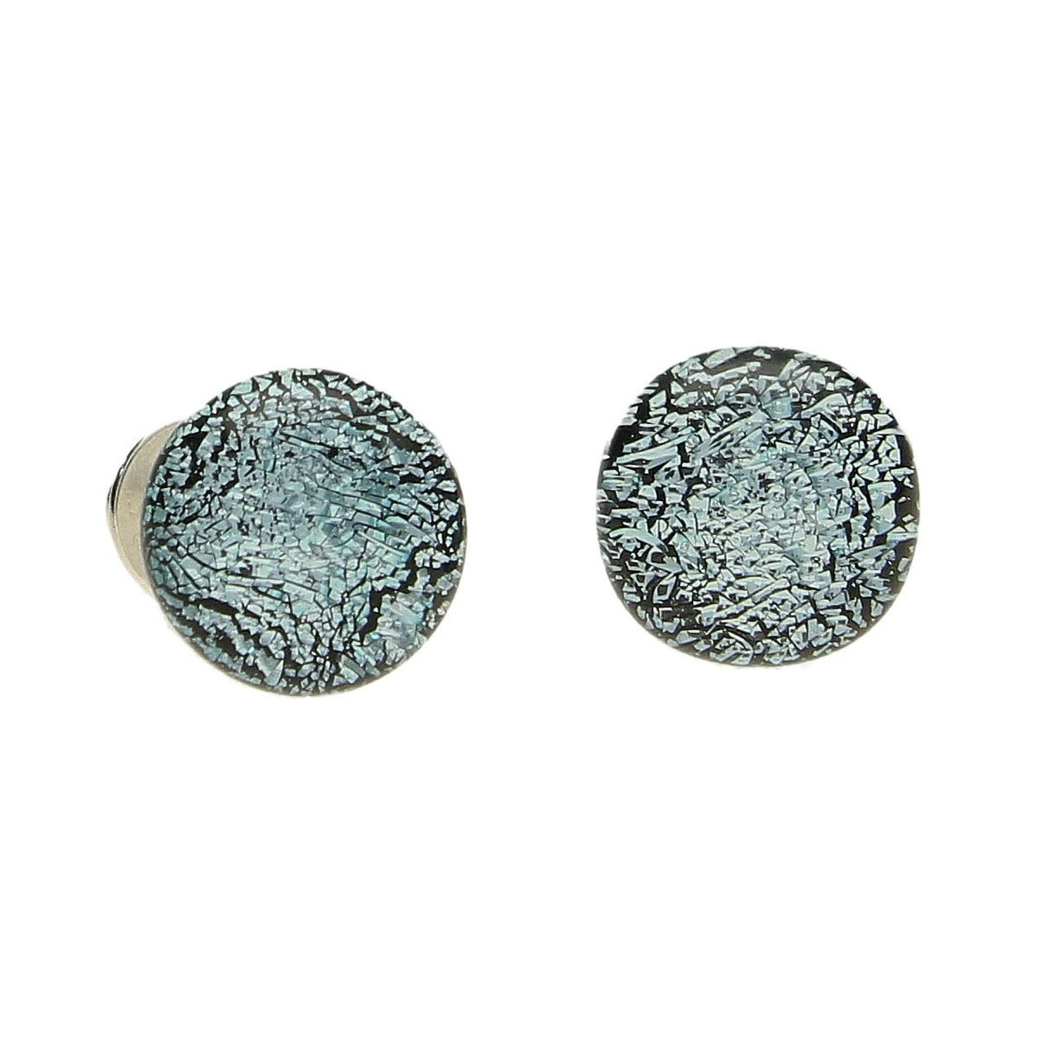 Srebrne kolczyki szkło weneckie 'Głęboki błękit' Murano 29.jpg